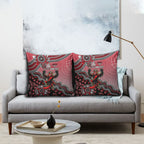Personalized Essendon Bombers Mascot Pillow Cover Aboriginal Dot Art Style Vibrant Indigenous Pattern Design