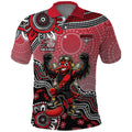 Personalized Essendon Bombers Mascot Polo Shirt Aboriginal Dot Art Style Vibrant Indigenous Pattern Design