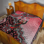 Personalized Essendon Bombers Mascot Quilt Aboriginal Dot Art Style Vibrant Indigenous Pattern Design