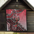 Personalized Essendon Bombers Mascot Quilt Aboriginal Dot Art Style Vibrant Indigenous Pattern Design