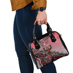 Personalized Essendon Bombers Mascot Shoulder Handbag Aboriginal Dot Art Style Vibrant Indigenous Pattern Design