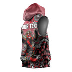 Personalized Essendon Bombers Mascot Sleeveless Hoodie Aboriginal Dot Art Style Vibrant Indigenous Pattern Design