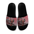 Personalized Essendon Bombers Mascot Slide Sandals Aboriginal Dot Art Style Vibrant Indigenous Pattern Design