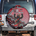 Personalized Essendon Bombers Mascot Spare Tire Cover Aboriginal Dot Art Style Vibrant Indigenous Pattern Design