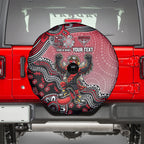 Personalized Essendon Bombers Mascot Spare Tire Cover Aboriginal Dot Art Style Vibrant Indigenous Pattern Design
