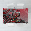 Personalized Essendon Bombers Mascot Tablecloth Aboriginal Dot Art Style Vibrant Indigenous Pattern Design