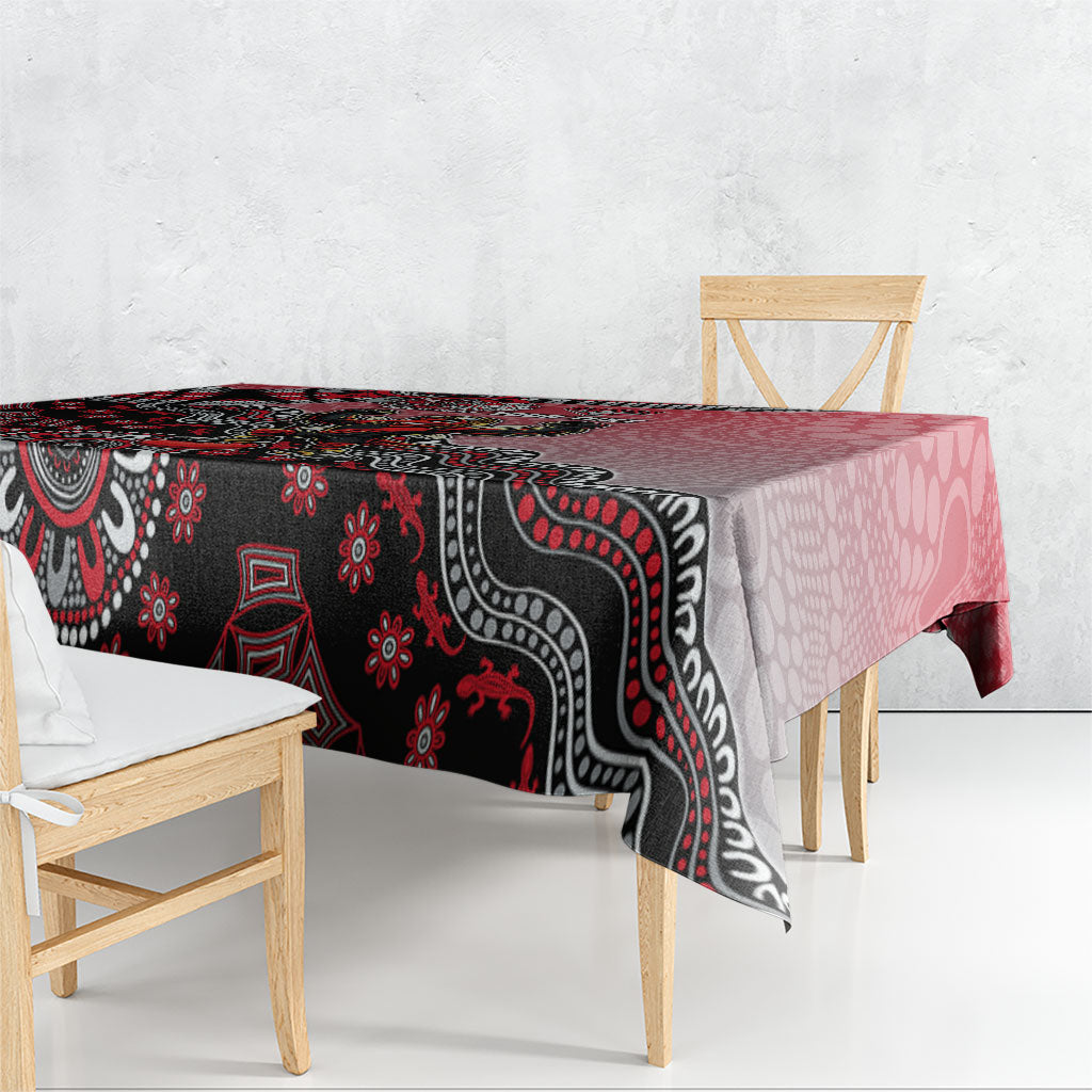 Personalized Essendon Bombers Mascot Tablecloth Aboriginal Dot Art Style Vibrant Indigenous Pattern Design