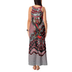 Personalized Essendon Bombers Mascot Tank Maxi Dress Aboriginal Dot Art Style Vibrant Indigenous Pattern Design