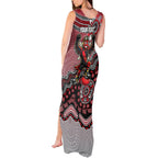 Personalized Essendon Bombers Mascot Tank Maxi Dress Aboriginal Dot Art Style Vibrant Indigenous Pattern Design