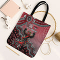 Personalized Essendon Bombers Mascot Tote Bag Aboriginal Dot Art Style Vibrant Indigenous Pattern Design
