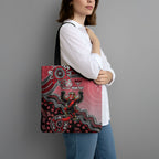 Personalized Essendon Bombers Mascot Tote Bag Aboriginal Dot Art Style Vibrant Indigenous Pattern Design