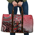 Personalized Essendon Bombers Mascot Travel Bag Aboriginal Dot Art Style Vibrant Indigenous Pattern Design