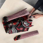 Personalized Essendon Bombers Mascot Umbrella Aboriginal Dot Art Style Vibrant Indigenous Pattern Design