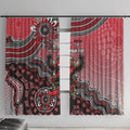 Personalized Essendon Bombers Mascot Window Curtain Aboriginal Dot Art Style Vibrant Indigenous Pattern Design