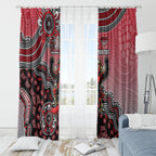 Personalized Essendon Bombers Mascot Window Curtain Aboriginal Dot Art Style Vibrant Indigenous Pattern Design