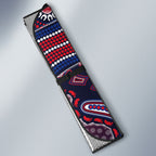 Personalized Melbourne Demons Football Mascot Auto Sun Shade Aboriginal Dot Art Style Vibrant Indigenous Pattern Design