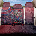 Personalized Melbourne Demons Football Mascot Back Car Seat Cover Aboriginal Dot Art Style Vibrant Indigenous Pattern Design