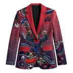 Personalized Melbourne Demons Football Mascot Blazer Aboriginal Dot Art Style Vibrant Indigenous Pattern Design