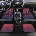 Personalized Melbourne Demons Football Mascot Car Mats Aboriginal Dot Art Style Vibrant Indigenous Pattern Design