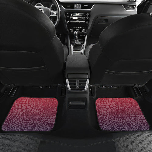 Personalized Melbourne Demons Football Mascot Car Mats Aboriginal Dot Art Style Vibrant Indigenous Pattern Design