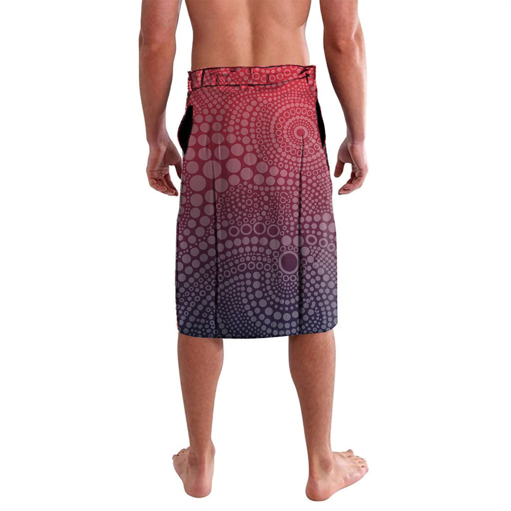 Personalized Melbourne Demons Football Mascot Lavalava Aboriginal Dot Art Style Vibrant Indigenous Pattern Design