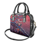 Personalized Melbourne Demons Football Mascot Shoulder Handbag Aboriginal Dot Art Style Vibrant Indigenous Pattern Design