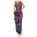 Personalized Melbourne Demons Football Mascot Tank Maxi Dress Aboriginal Dot Art Style Vibrant Indigenous Pattern Design