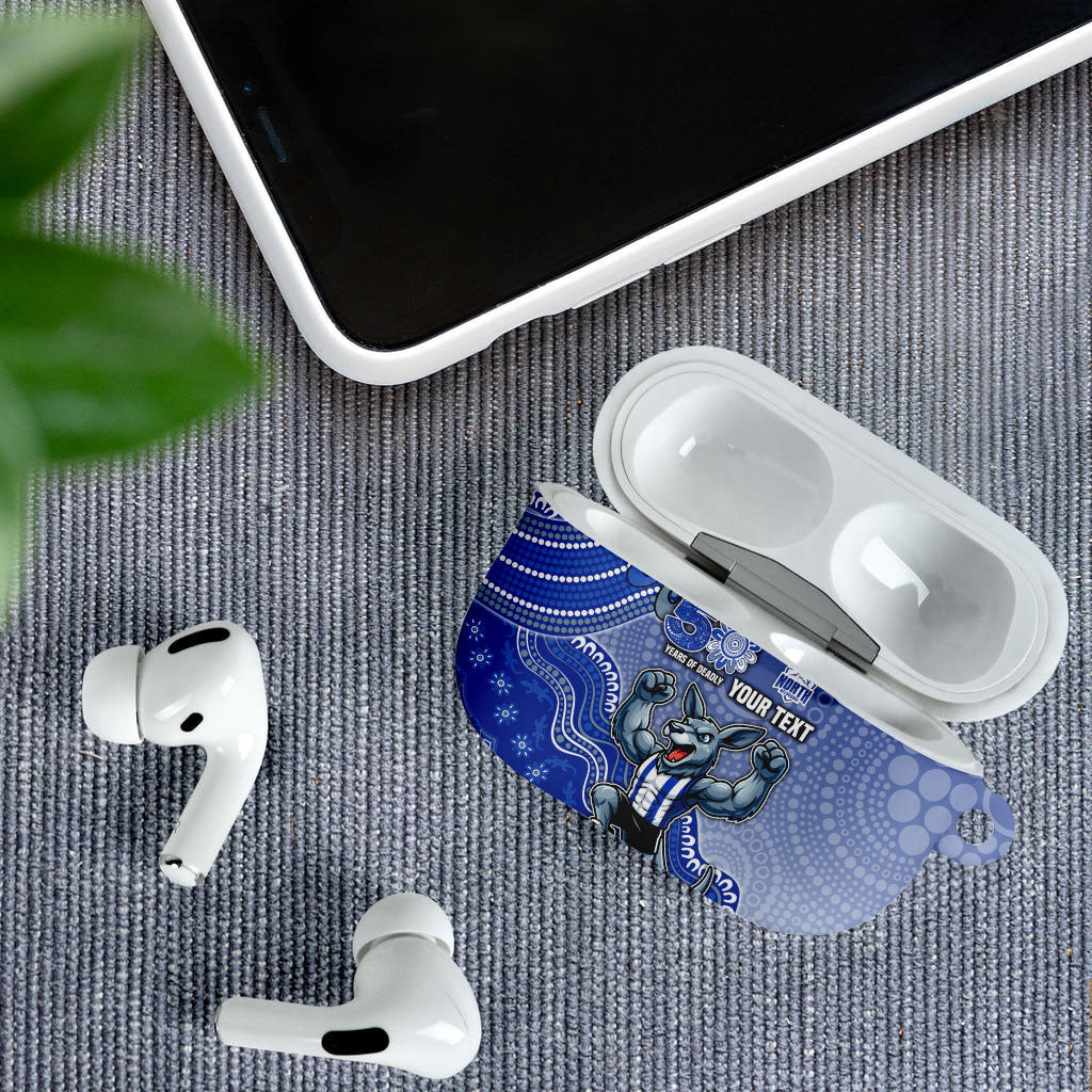 Personalized Kangaroos Football Mascot AirPods Case Aboriginal Dot Art Style Vibrant Indigenous Pattern Design
