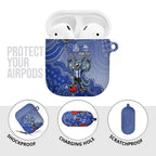 Personalized Kangaroos Football Mascot AirPods Case Aboriginal Dot Art Style Vibrant Indigenous Pattern Design