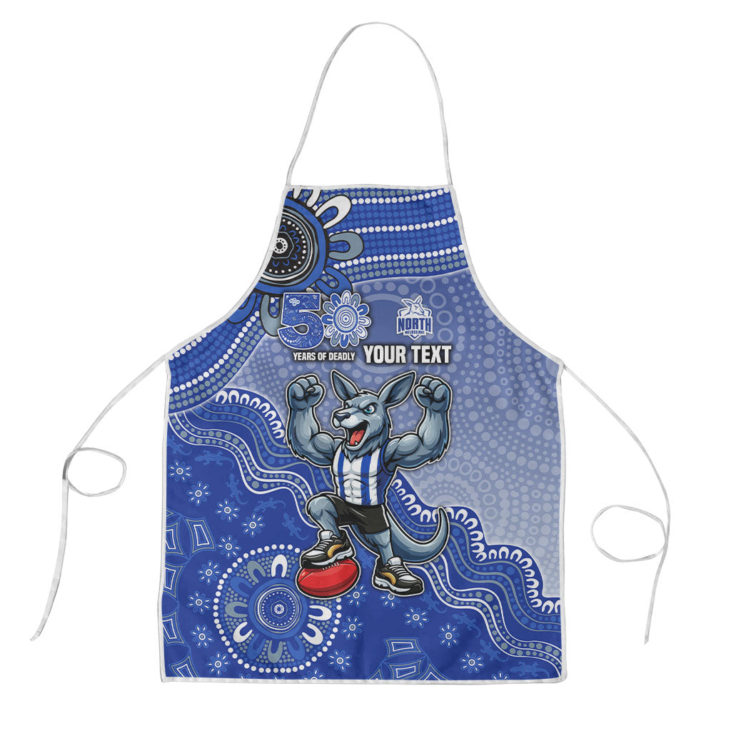 Personalized Kangaroos Football Mascot Apron Aboriginal Dot Art Style Vibrant Indigenous Pattern Design