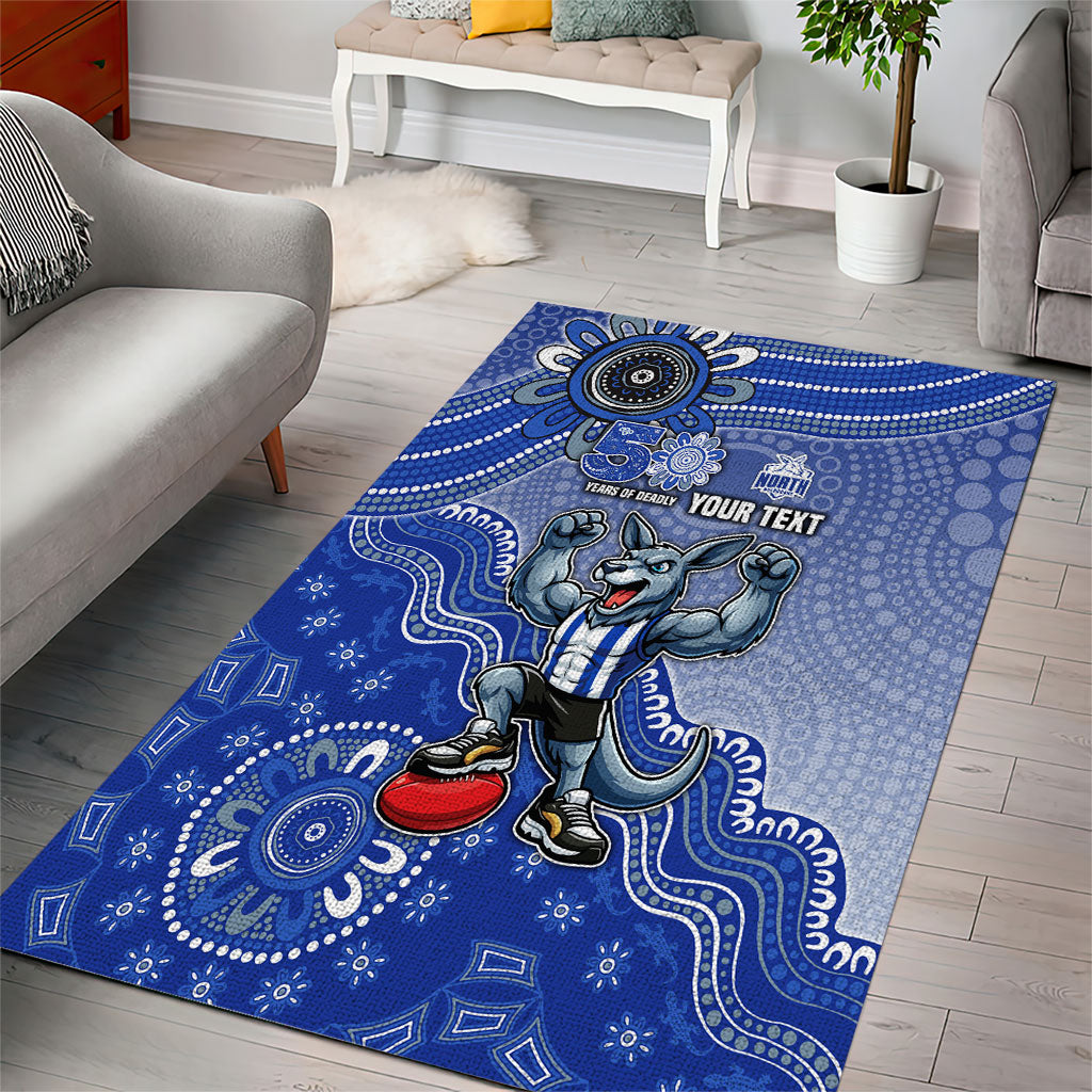 Personalized Kangaroos Football Mascot Area Rug Aboriginal Dot Art Style Vibrant Indigenous Pattern Design