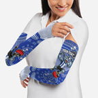 Personalized Kangaroos Football Mascot Arm Sleeves Aboriginal Dot Art Style Vibrant Indigenous Pattern Design