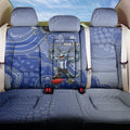 Personalized Kangaroos Football Mascot Back Car Seat Cover Aboriginal Dot Art Style Vibrant Indigenous Pattern Design
