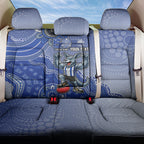 Personalized Kangaroos Football Mascot Back Car Seat Cover Aboriginal Dot Art Style Vibrant Indigenous Pattern Design