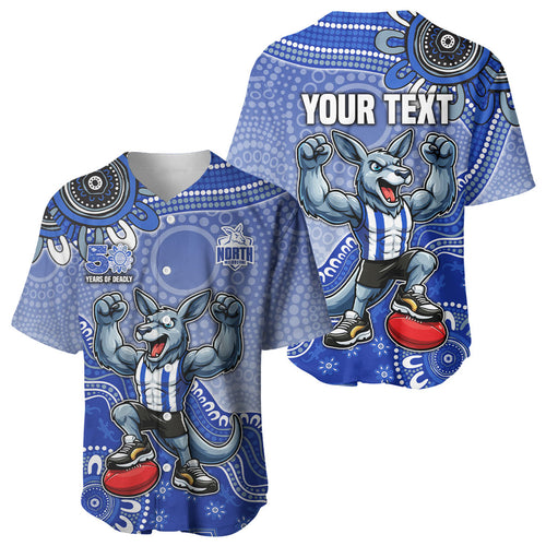 Personalized Kangaroos Football Mascot Baseball Jersey Aboriginal Dot Art Style Vibrant Indigenous Pattern Design