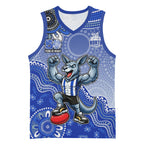 Personalized Kangaroos Football Mascot Basketball Jersey Aboriginal Dot Art Style Vibrant Indigenous Pattern Design