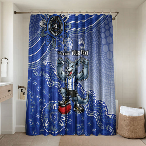 Personalized Kangaroos Football Mascot Bathroom Set Aboriginal Dot Art Style Vibrant Indigenous Pattern Design