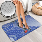 Personalized Kangaroos Football Mascot Bathroom Set Aboriginal Dot Art Style Vibrant Indigenous Pattern Design