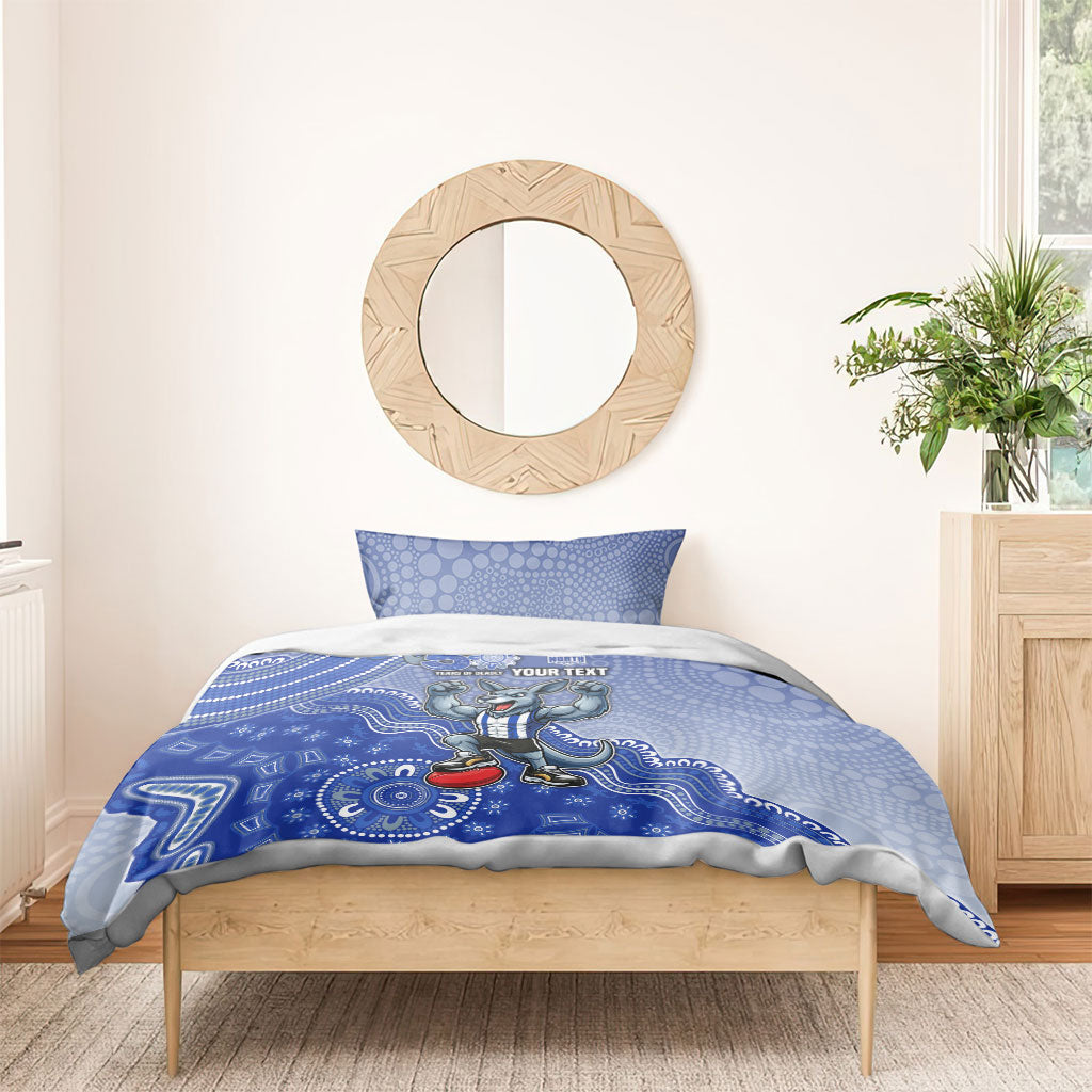 Personalized Kangaroos Football Mascot Bedding Set Aboriginal Dot Art Style Vibrant Indigenous Pattern Design