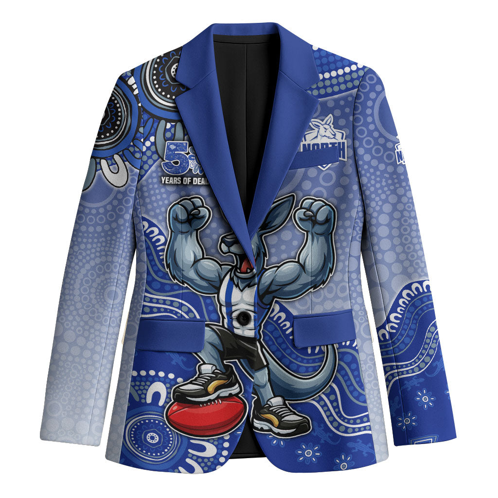 Personalized Kangaroos Football Mascot Blazer Aboriginal Dot Art Style Vibrant Indigenous Pattern Design