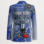 Personalized Kangaroos Football Mascot Blazer Aboriginal Dot Art Style Vibrant Indigenous Pattern Design