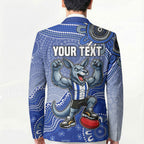 Personalized Kangaroos Football Mascot Blazer Aboriginal Dot Art Style Vibrant Indigenous Pattern Design