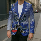 Personalized Kangaroos Football Mascot Blazer Aboriginal Dot Art Style Vibrant Indigenous Pattern Design