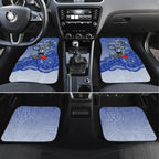 Personalized Kangaroos Football Mascot Car Mats Aboriginal Dot Art Style Vibrant Indigenous Pattern Design