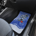 Personalized Kangaroos Football Mascot Car Mats Aboriginal Dot Art Style Vibrant Indigenous Pattern Design