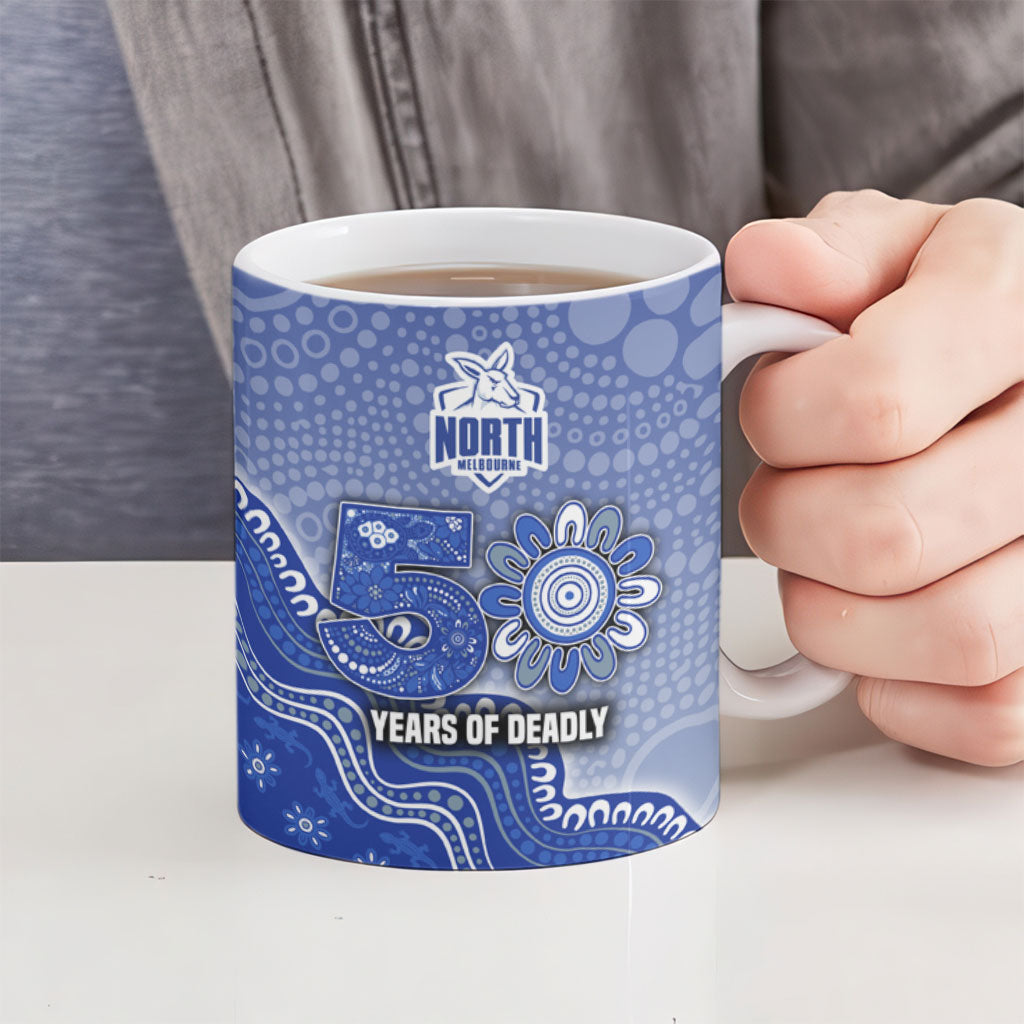 Personalized Kangaroos Football Mascot Ceramic Mug Aboriginal Dot Art Style Vibrant Indigenous Pattern Design
