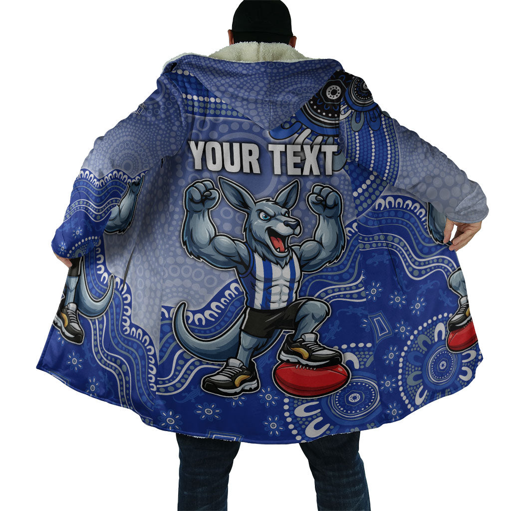 Personalized Kangaroos Football Mascot Cloak Aboriginal Dot Art Style Vibrant Indigenous Pattern Design