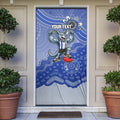 Personalized Kangaroos Football Mascot Door Cover Aboriginal Dot Art Style Vibrant Indigenous Pattern Design