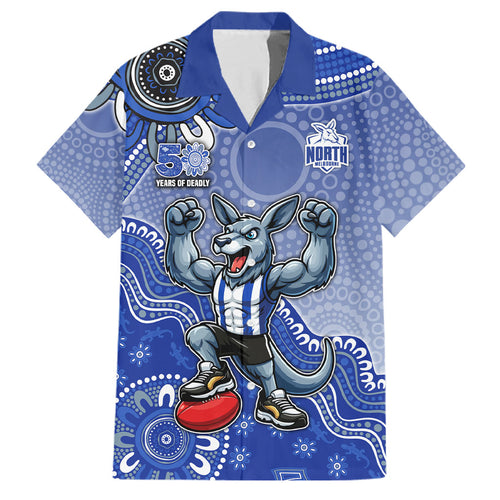 Personalized Kangaroos Football Mascot Family Matching Tank Maxi Dress and Hawaiian Shirt Aboriginal Dot Art Style Vibrant Indigenous Pattern Design