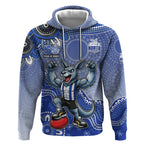 Personalized Kangaroos Football Mascot Hoodie Aboriginal Dot Art Style Vibrant Indigenous Pattern Design